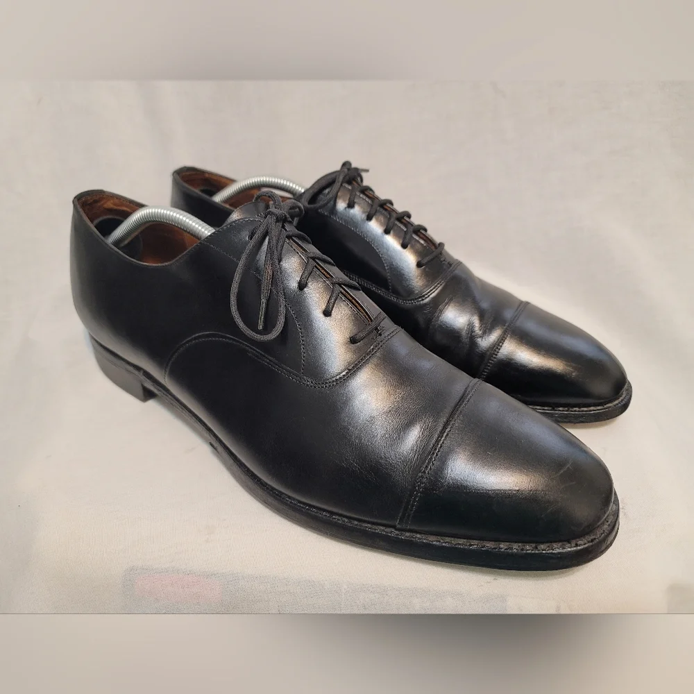 Church's Custom Grade Men Size 11.5C Black Leather Captoe Oxford Dress Shoes - Picture 2 of 12